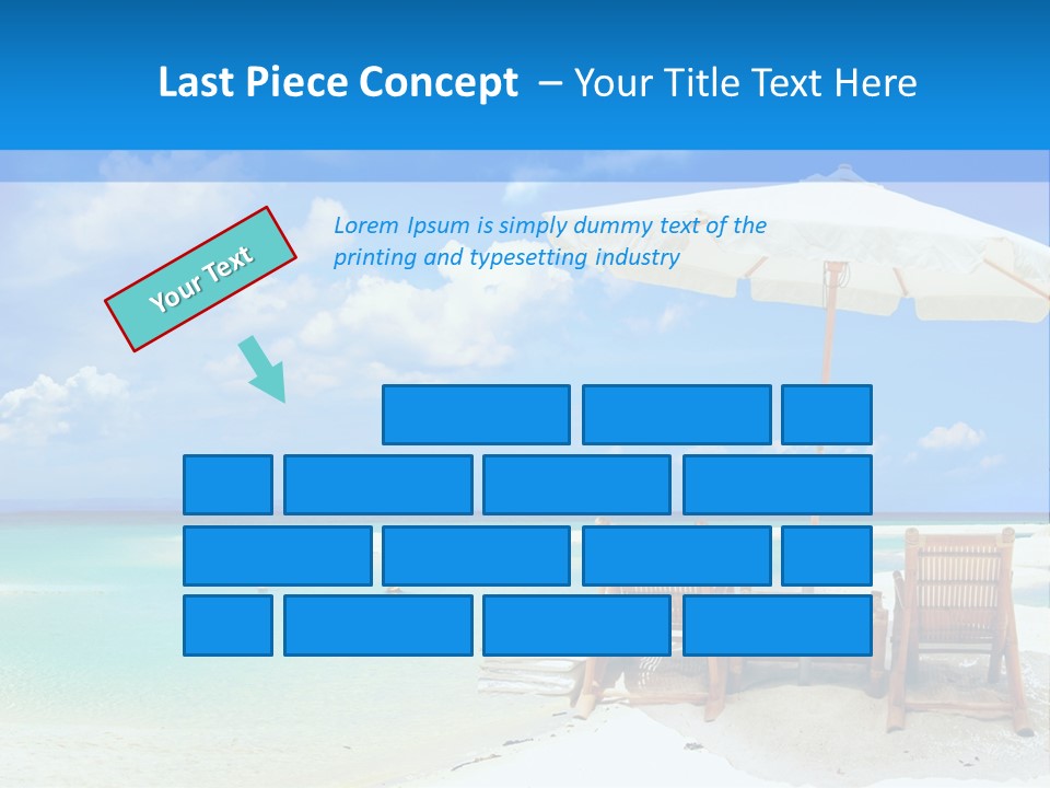 Sunbeds By The Sea PowerPoint Template