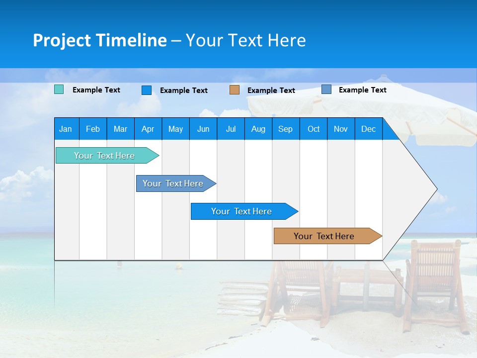 Sunbeds By The Sea PowerPoint Template