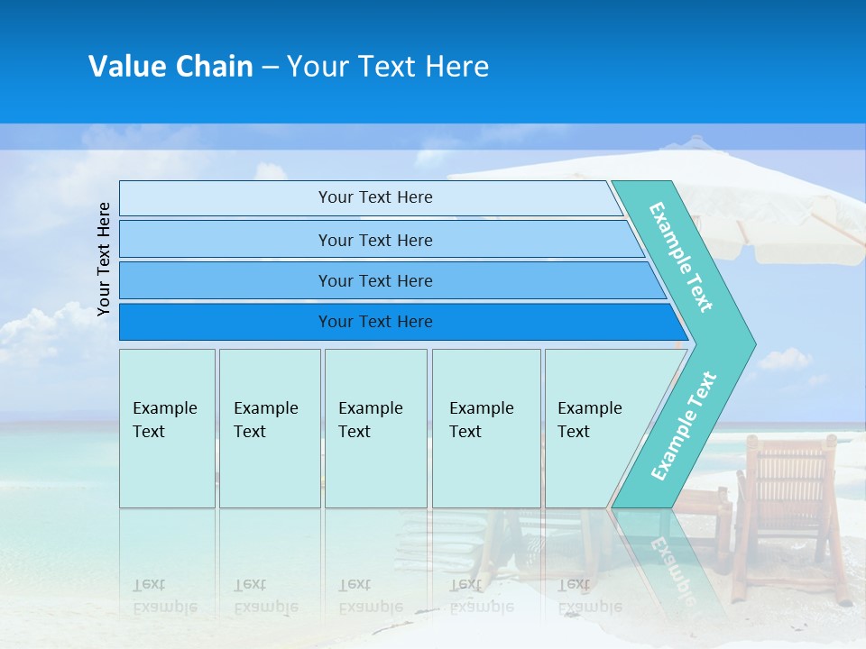 Sunbeds By The Sea PowerPoint Template