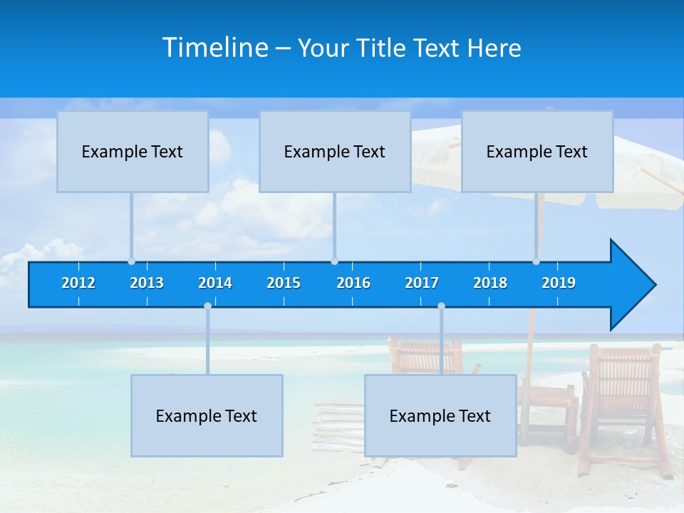 Sunbeds By The Sea PowerPoint Template