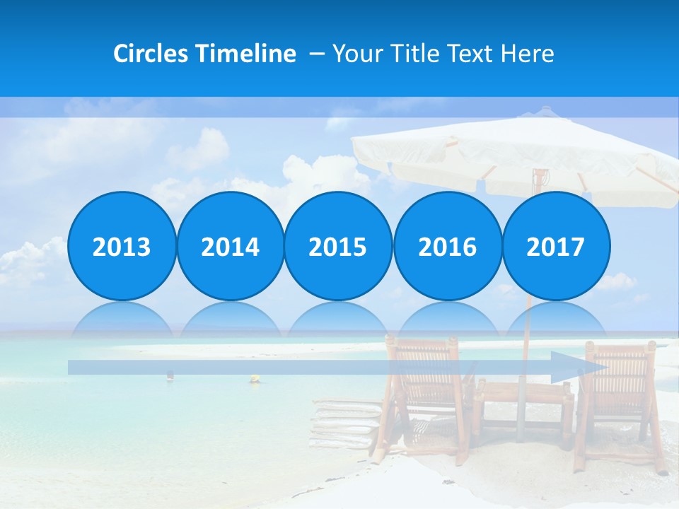 Sunbeds By The Sea PowerPoint Template