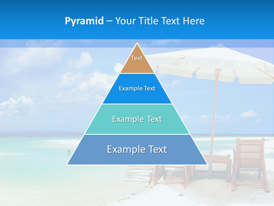 Sunbeds By The Sea PowerPoint Template