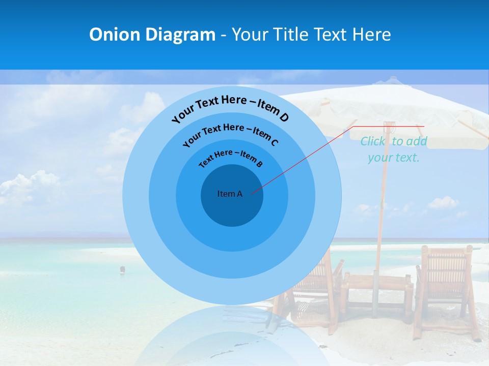 Sunbeds By The Sea PowerPoint Template