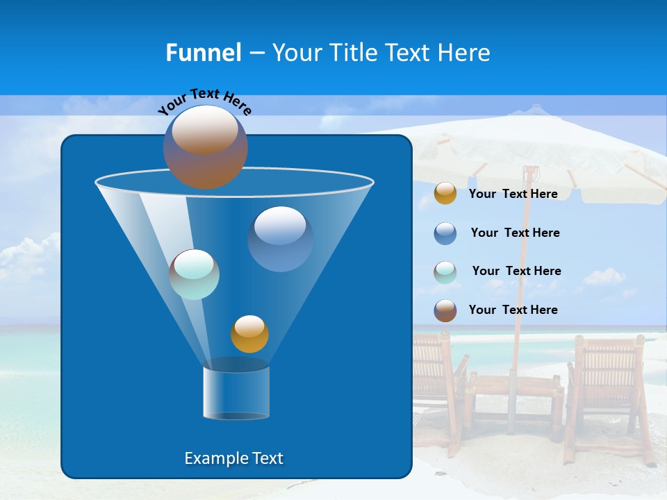 Sunbeds By The Sea PowerPoint Template