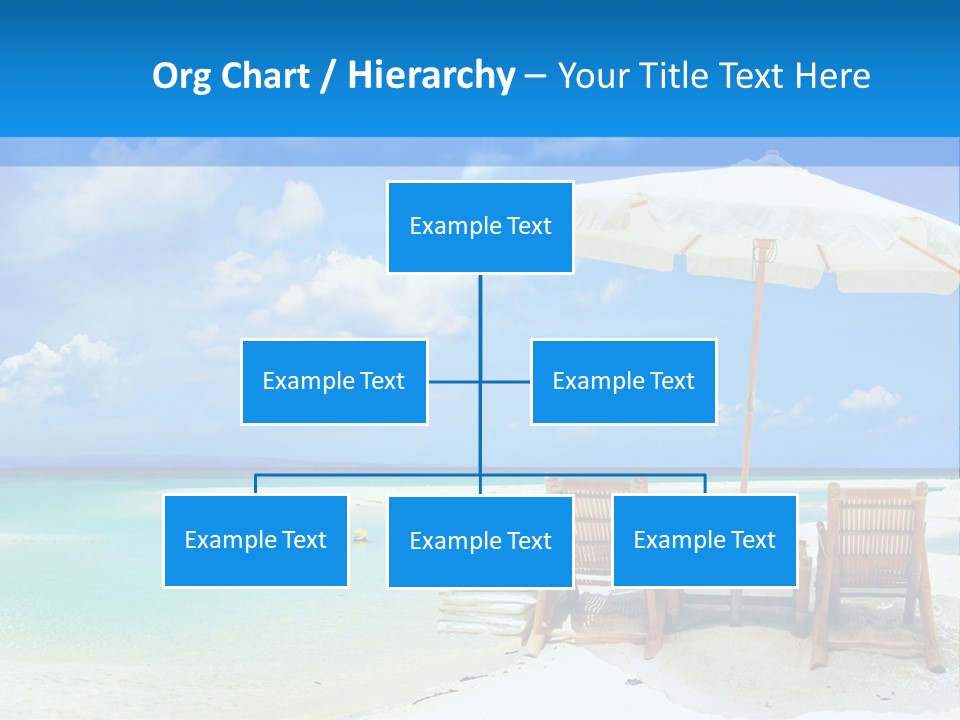 Sunbeds By The Sea PowerPoint Template