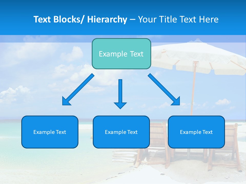 Sunbeds By The Sea PowerPoint Template