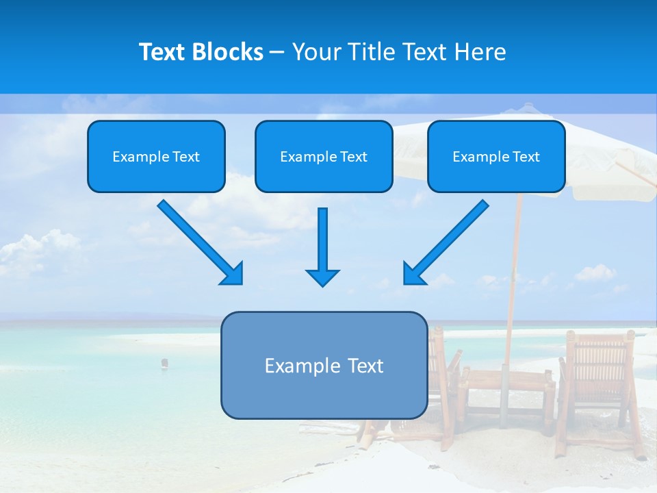Sunbeds By The Sea PowerPoint Template