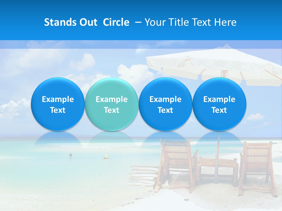 Sunbeds By The Sea PowerPoint Template