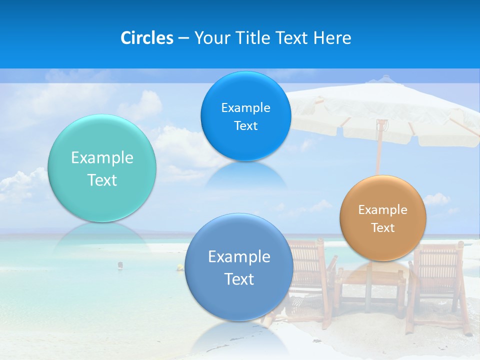 Sunbeds By The Sea PowerPoint Template