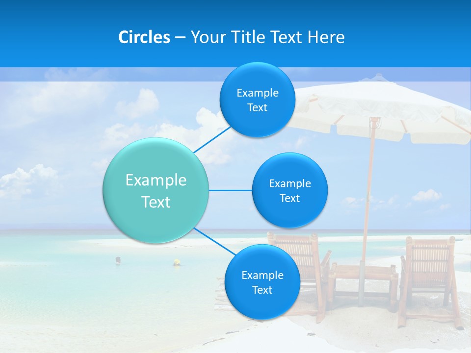 Sunbeds By The Sea PowerPoint Template