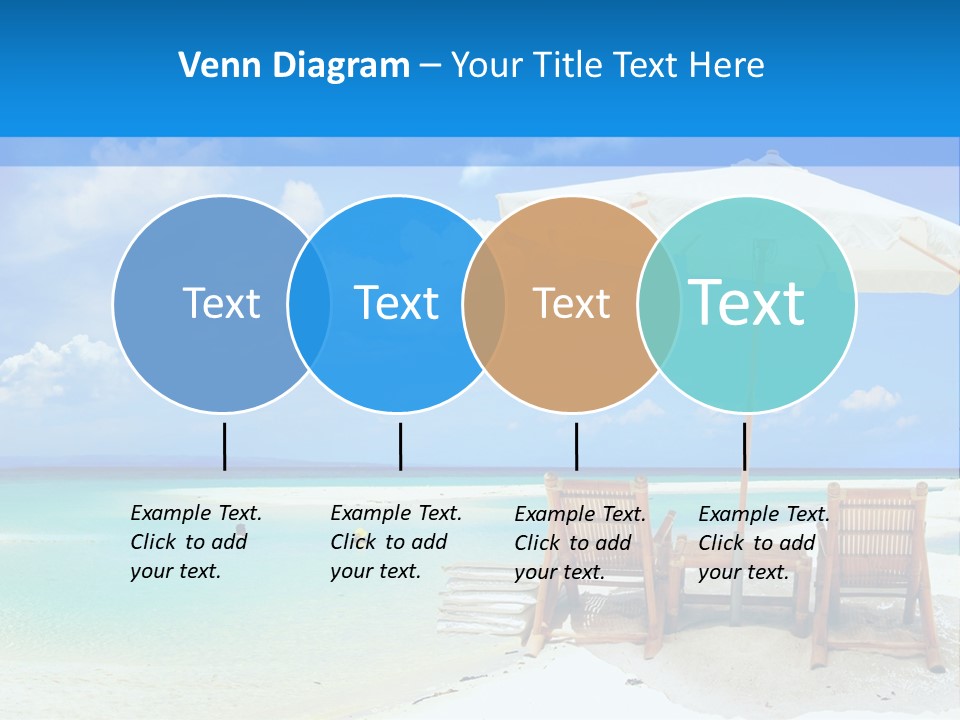Sunbeds By The Sea PowerPoint Template