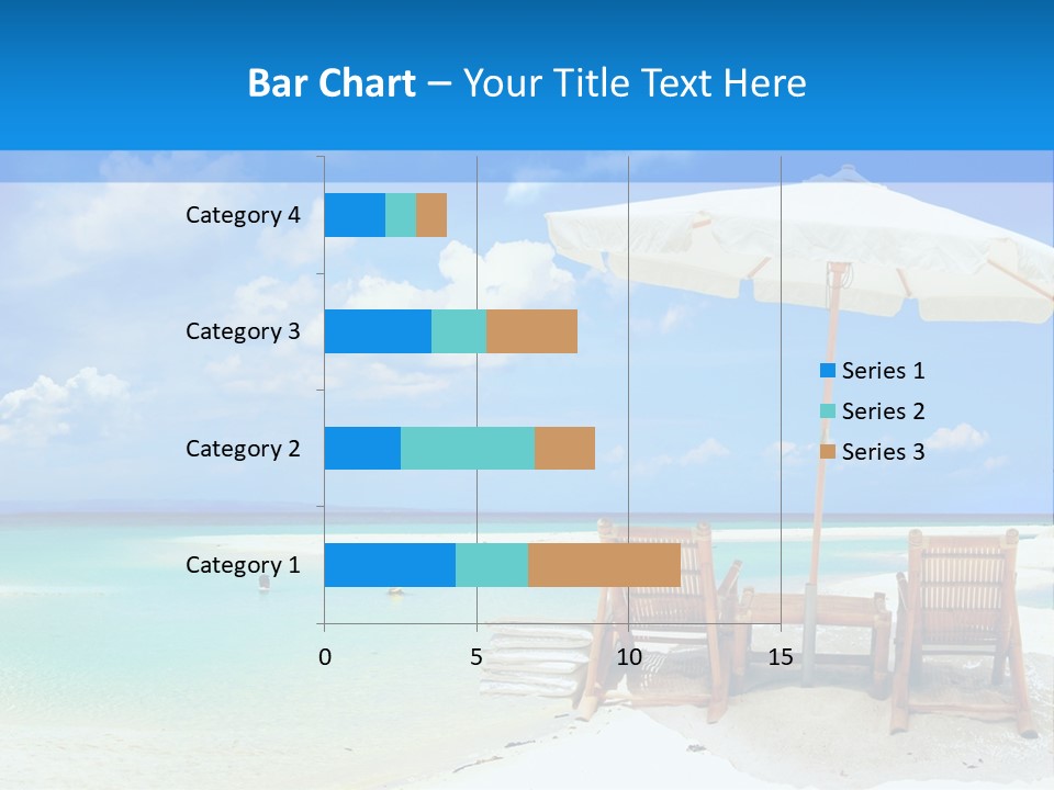 Sunbeds By The Sea PowerPoint Template