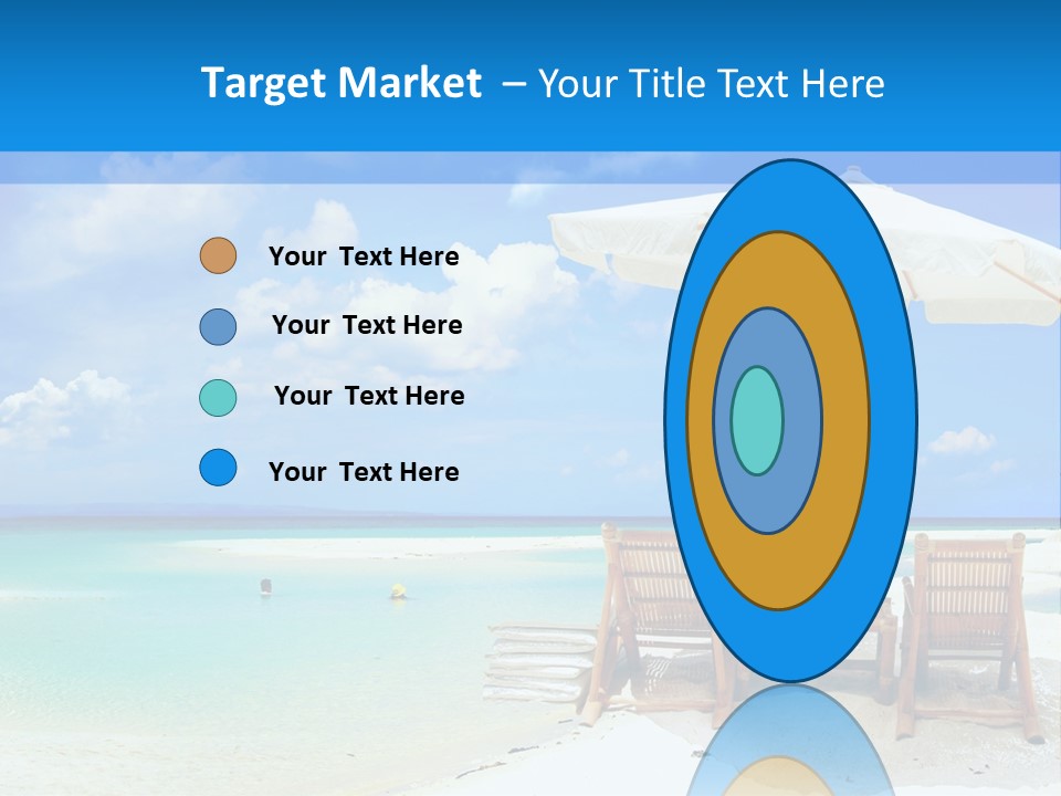 Sunbeds By The Sea PowerPoint Template