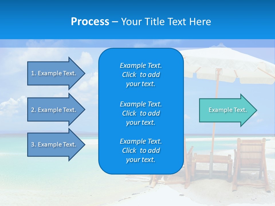 Sunbeds By The Sea PowerPoint Template