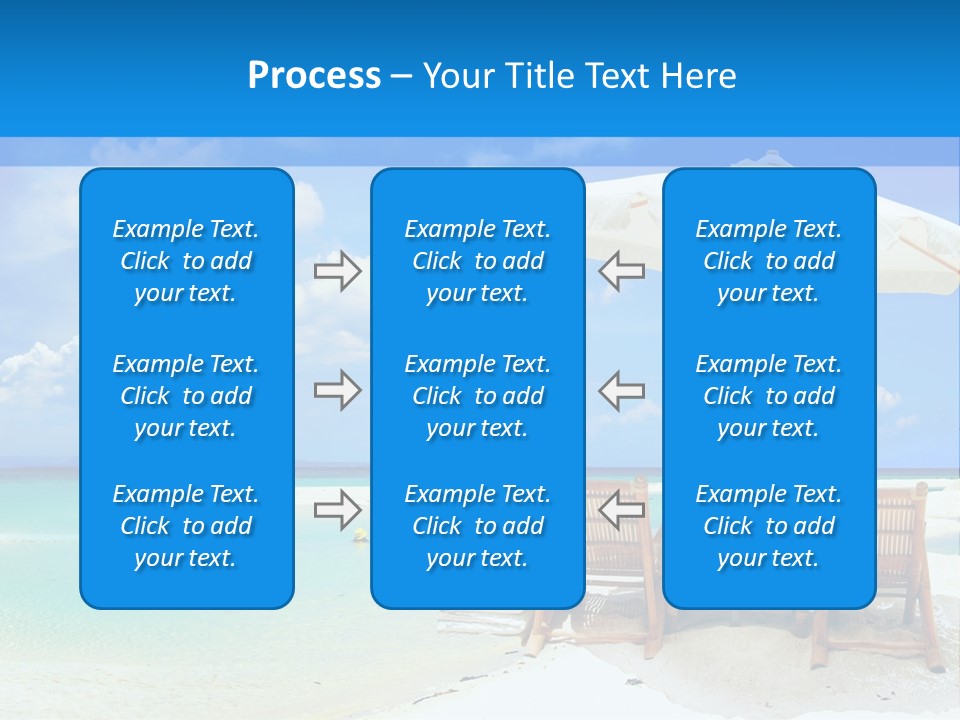 Sunbeds By The Sea PowerPoint Template