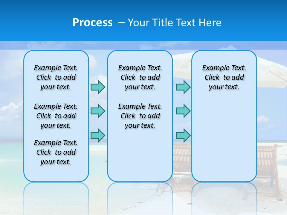 Sunbeds By The Sea PowerPoint Template