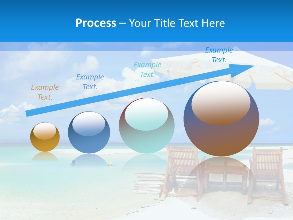 Sunbeds By The Sea PowerPoint Template