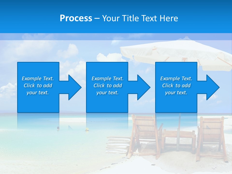 Sunbeds By The Sea PowerPoint Template