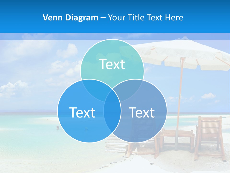 Sunbeds By The Sea PowerPoint Template