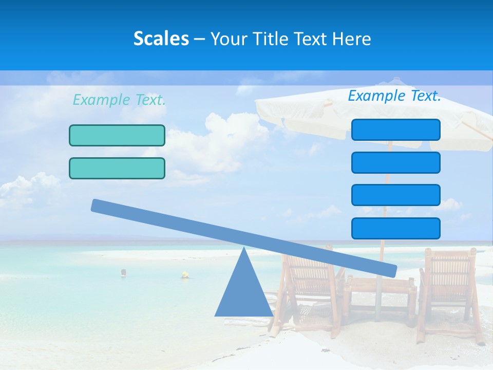 Sunbeds By The Sea PowerPoint Template