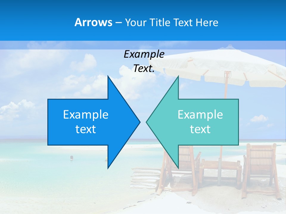 Sunbeds By The Sea PowerPoint Template