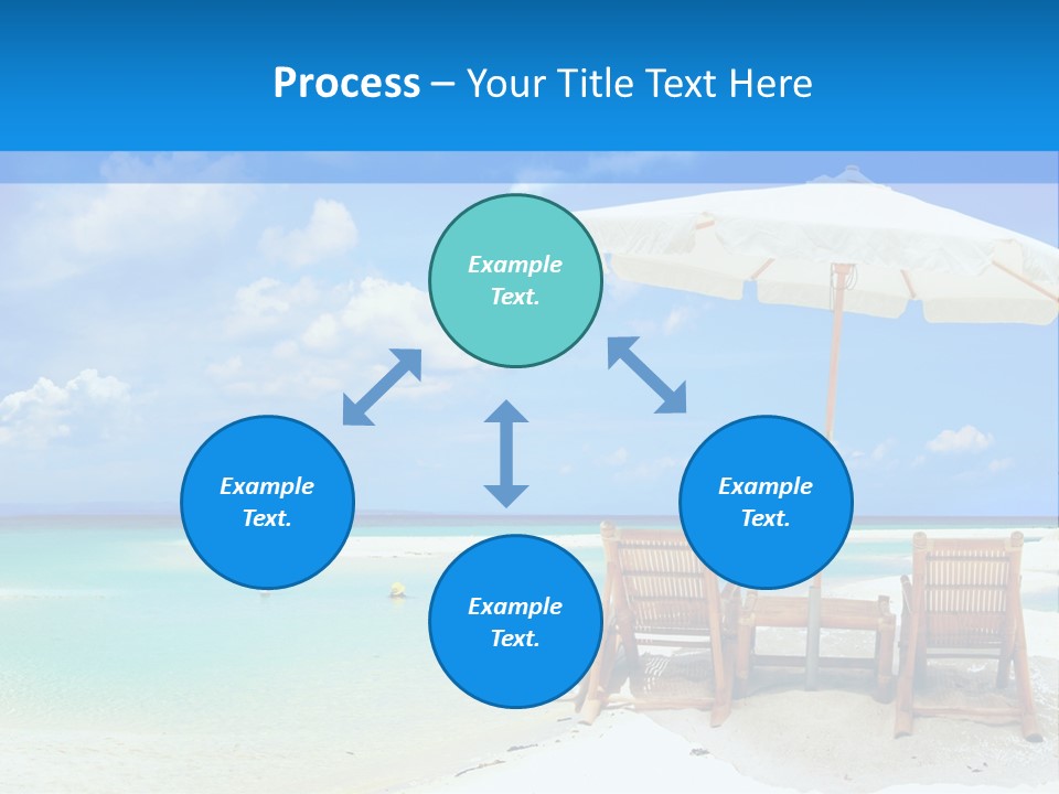 Sunbeds By The Sea PowerPoint Template
