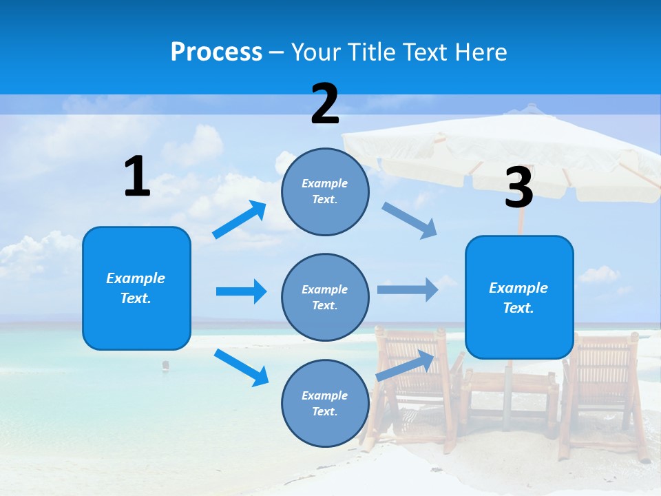 Sunbeds By The Sea PowerPoint Template