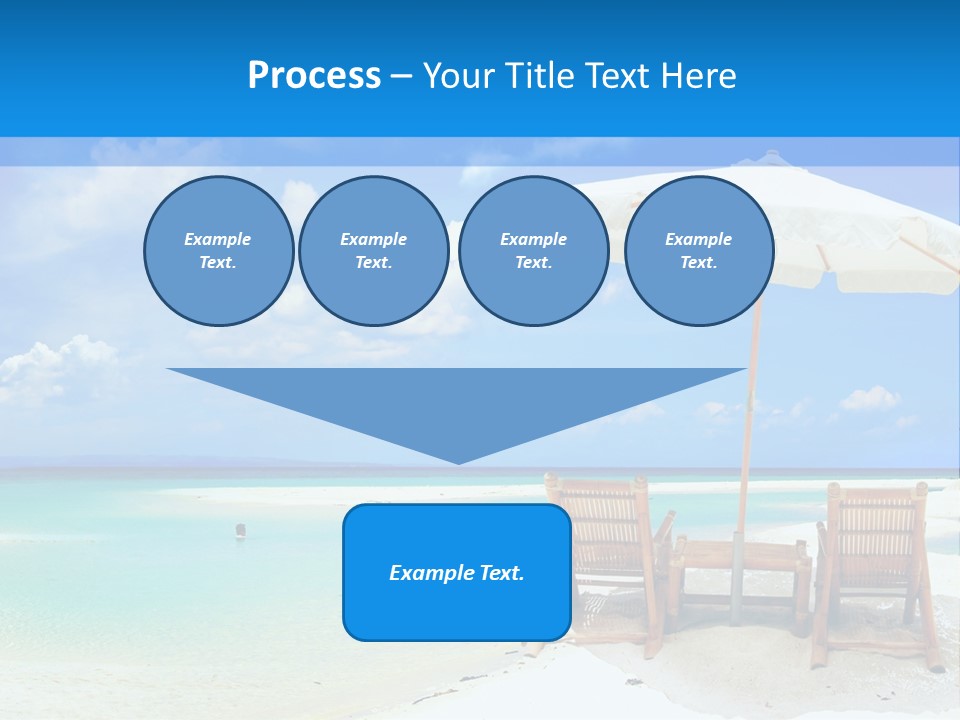 Sunbeds By The Sea PowerPoint Template