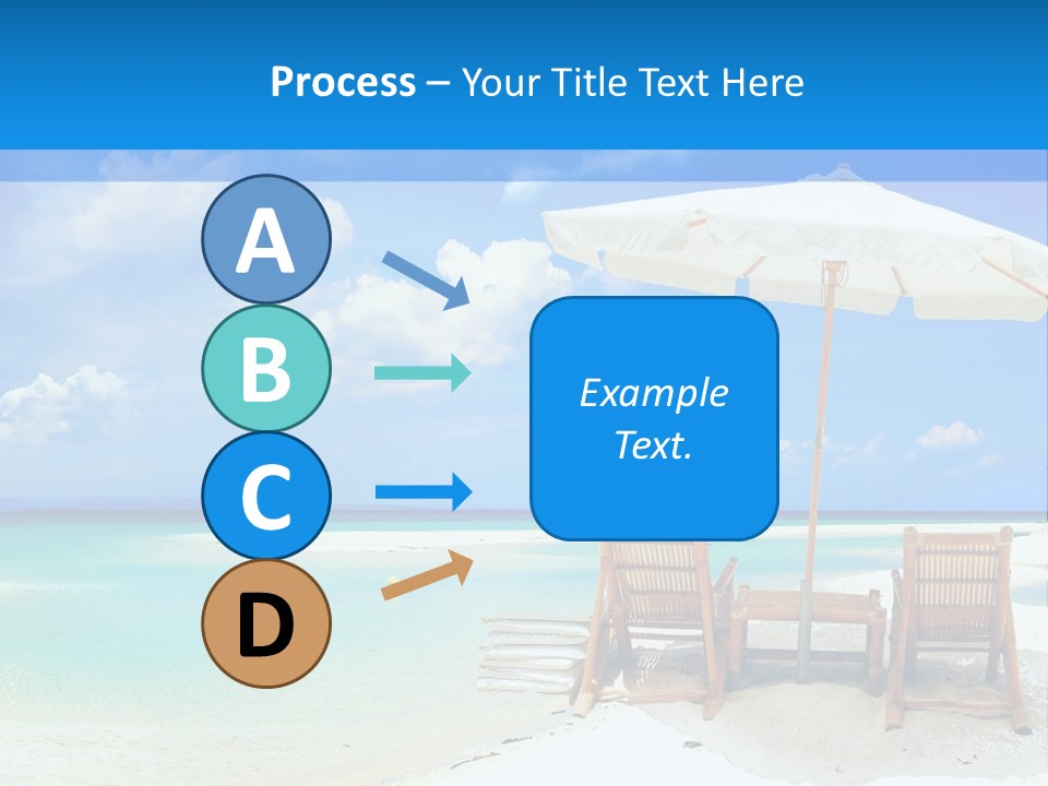Sunbeds By The Sea PowerPoint Template