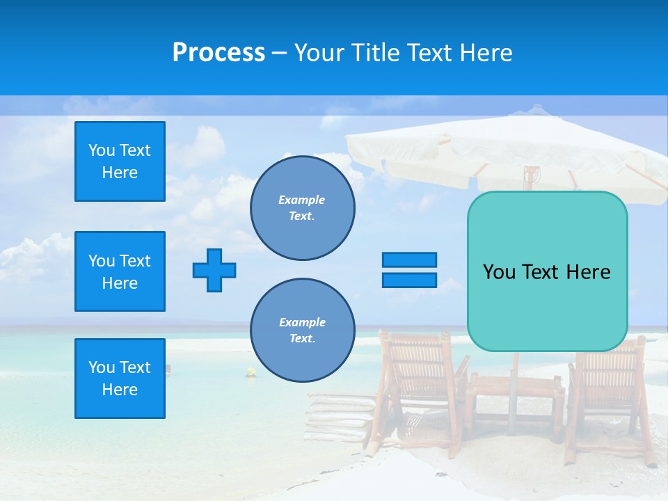 Sunbeds By The Sea PowerPoint Template