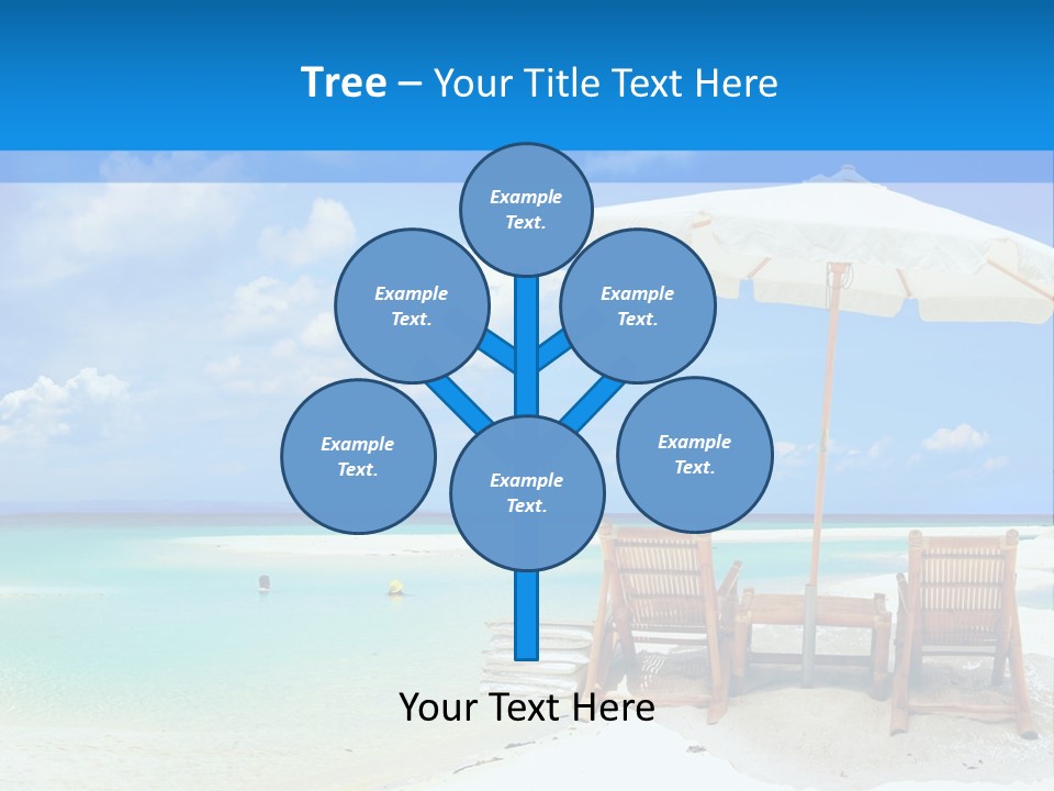 Sunbeds By The Sea PowerPoint Template
