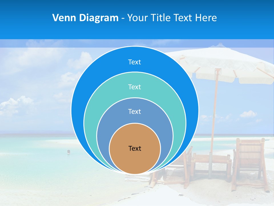 Sunbeds By The Sea PowerPoint Template