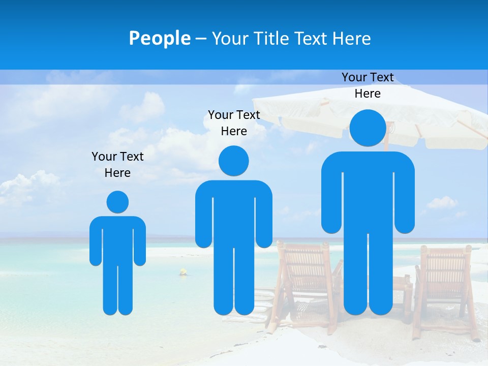 Sunbeds By The Sea PowerPoint Template