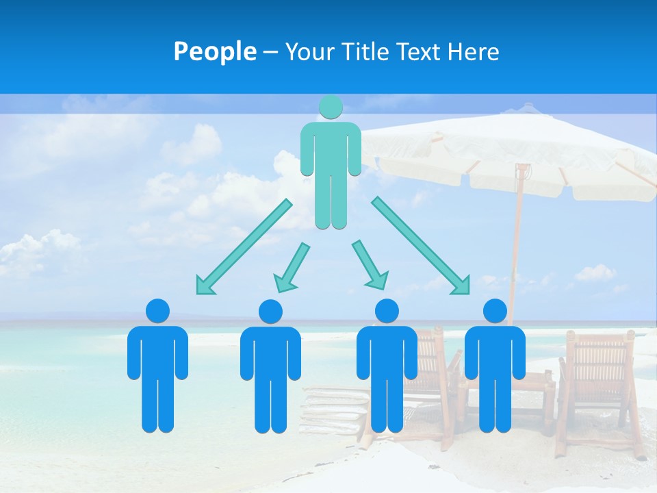 Sunbeds By The Sea PowerPoint Template