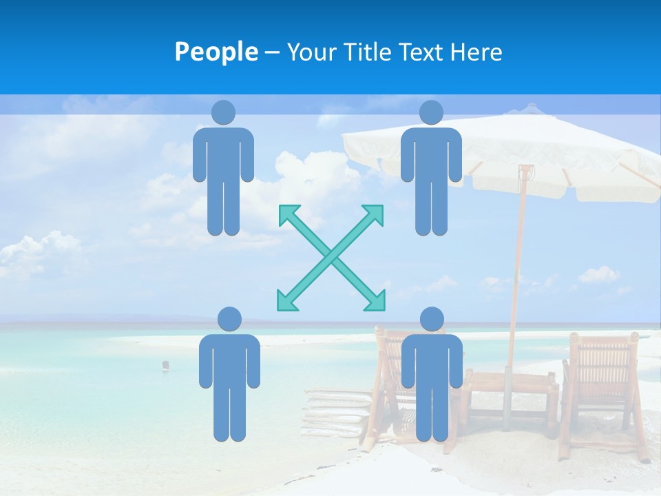 Sunbeds By The Sea PowerPoint Template