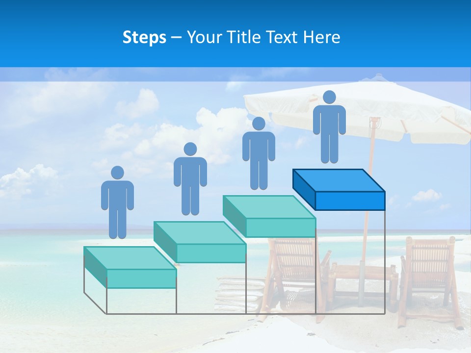 Sunbeds By The Sea PowerPoint Template
