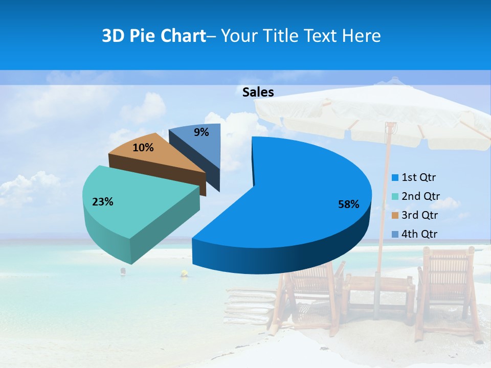Sunbeds By The Sea PowerPoint Template