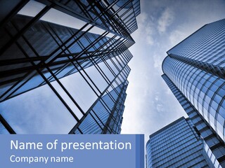 High-Rise Glass Offices PowerPoint Template