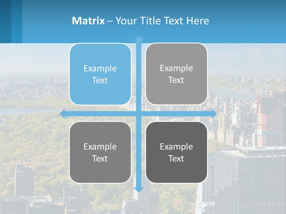 Park In The Middle Of The City PowerPoint Template