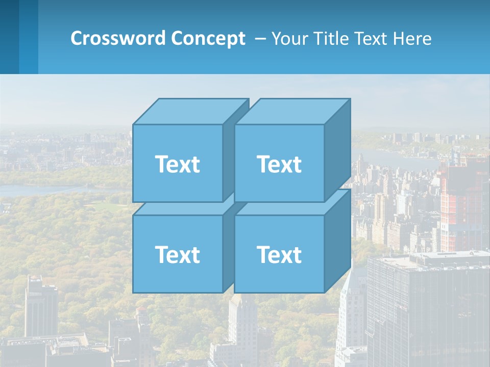 Park In The Middle Of The City PowerPoint Template