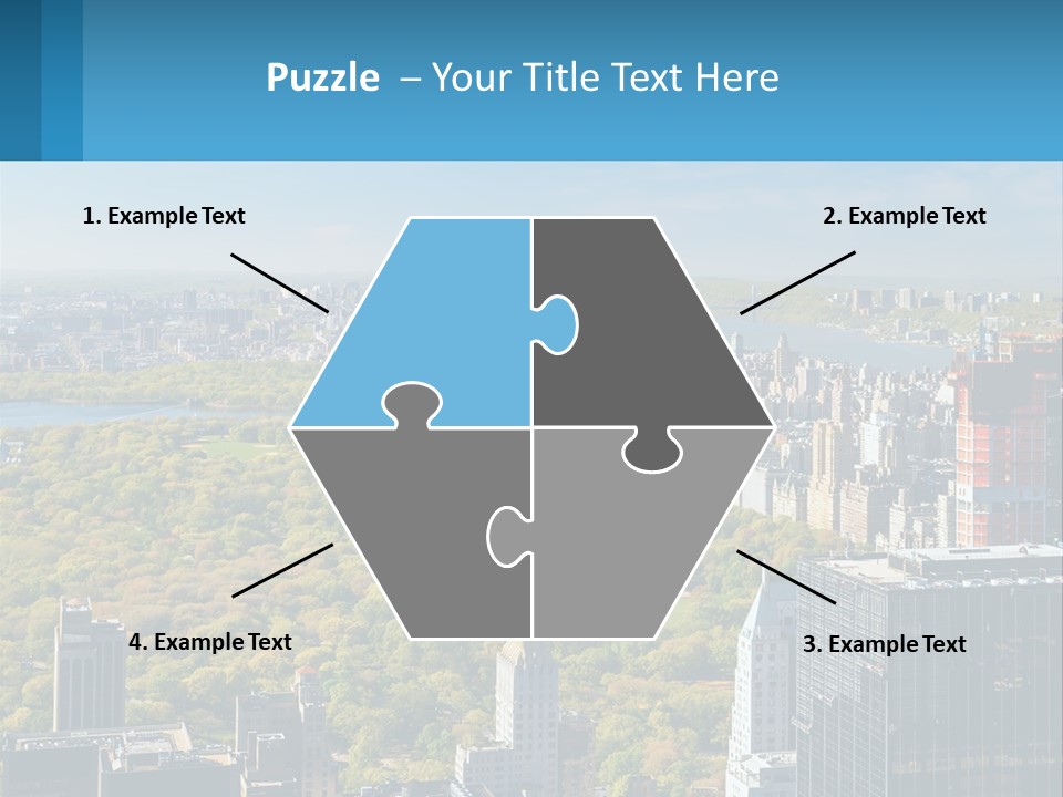 Park In The Middle Of The City PowerPoint Template