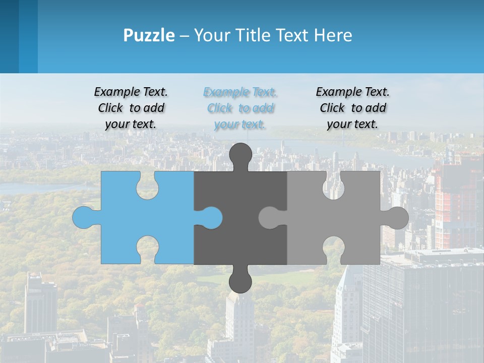 Park In The Middle Of The City PowerPoint Template