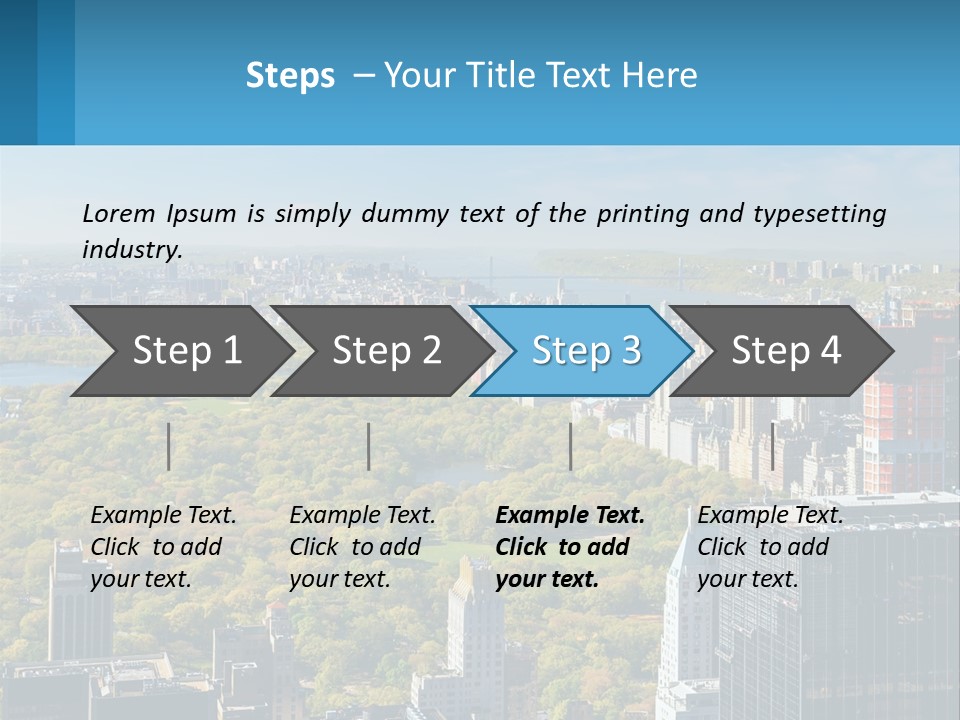 Park In The Middle Of The City PowerPoint Template