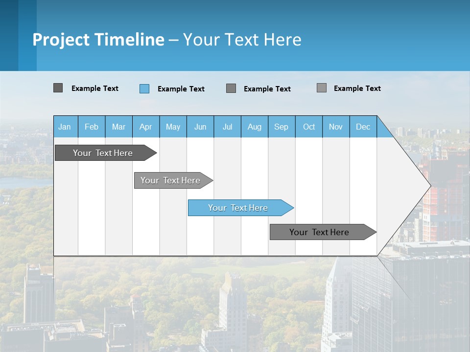Park In The Middle Of The City PowerPoint Template
