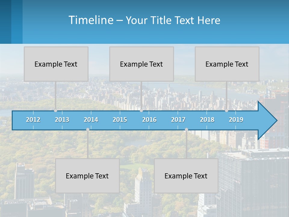 Park In The Middle Of The City PowerPoint Template