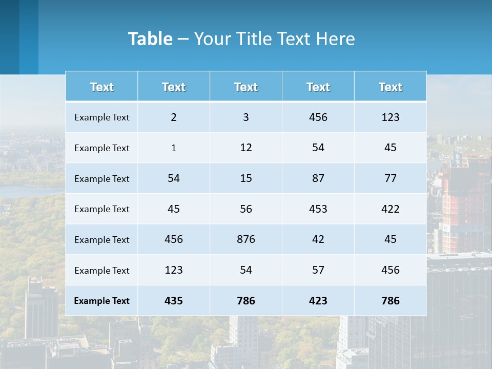 Park In The Middle Of The City PowerPoint Template
