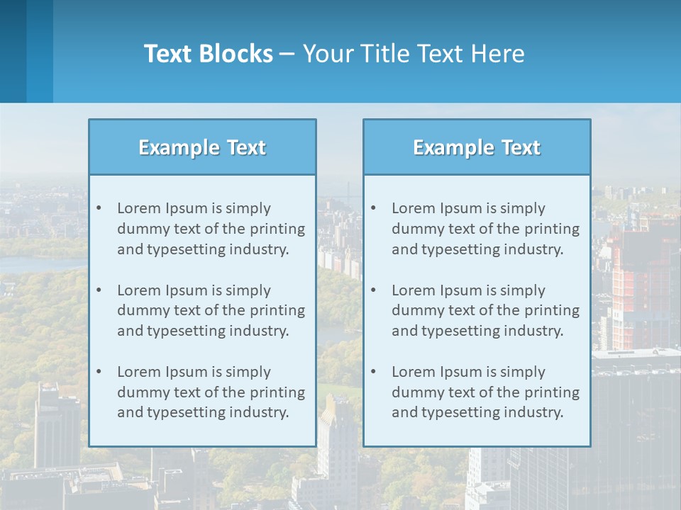 Park In The Middle Of The City PowerPoint Template