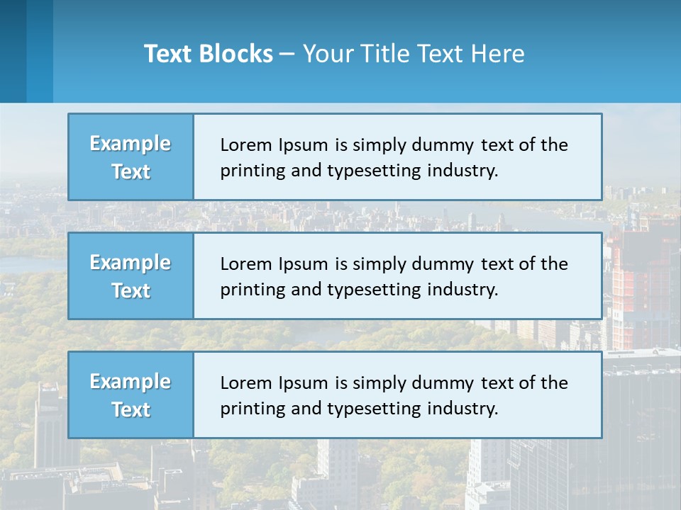 Park In The Middle Of The City PowerPoint Template