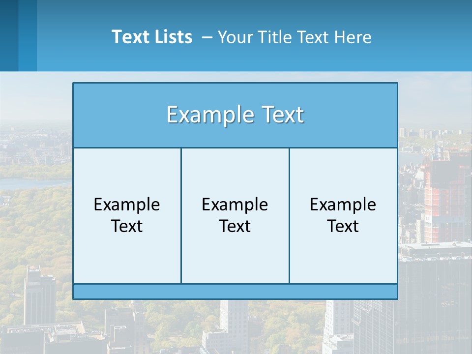 Park In The Middle Of The City PowerPoint Template
