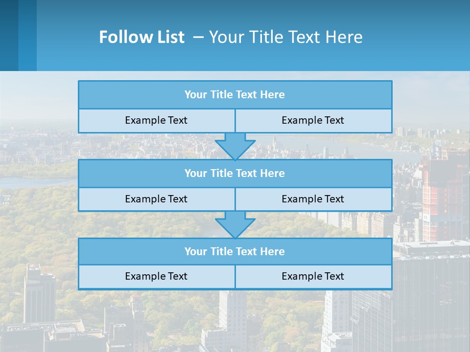 Park In The Middle Of The City PowerPoint Template